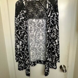 Disney Black and White Lace Cardigan